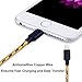 M.owstoni 3Pack 3,6,10ft Lightning Cable Nylon Braided Charging Cable Extra Long USB Cord for iphone 7,7 plus,6s,6s plus,6plus,6,5s 5c 5,iPad Mini, Air,iPad5,iPod 7on iOS9.(Black+Gold)