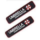 2pcs RESIDENT EVIL UMBRELLA CORPORATION 3D PVC ARMY MORALE CHEST RUBBER VELCRO PATCH