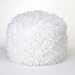 Koehler 15183 Fuzzy White Ottoman Pouf Home Decor, 19 inches in Diameter x 11.75 inches Tall