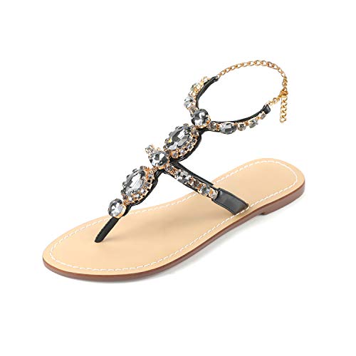 rhinestone gladiator sandals for women