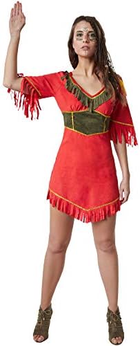 dressforfun 900520 - Women's Costume Beautiful Mohican, Native American Suede-look Short Dress