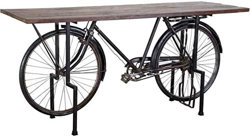 84" Reclaimed Vintage Bicycle Gathering Pub Table Rustic Style