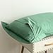 SUSYBAO 2 Pieces Duvet Cover Set 100% Natural Cotton Twin/Single Size 1 Duvet Cover 1 Pillow Sham Emerald Green Luxury Quality Ultra Soft Breathable Durable Easy Care Solid Bedding with Zipper Ties