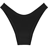 Kepblom Women's Low Rise High Cut Bikini Bottom