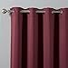 Best Home Fashion Thermal Insulated Blackout Curtains - Antique Bronze Grommet Top - Burgundy - 52