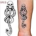 Harry Potter Death Eaters Snake-Shaped Temporary Tattoo Body Graphics 5 Sheets