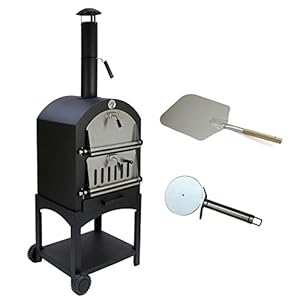 Pizzaoven Buiten Pizza Oven BBQ Multifunctionele Buitenoven Grill Houtskool | Inclusief Pizzasteen + Pizzaschep…