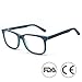 kirka Blue Light Blocking Glasses - Computer Eyewear for Deep Sleep - Digital Eye Strain Prevention (BLUE/BLUE/BLUE)