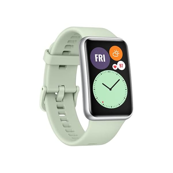 HUAWEI-WATCH-FIT-Smartwatch-164-Vivid-AMOLED-Display-10-Days-Battery-Life-96-Workout-Modes-Built-in-GPS-5ATM-Oxygen-Saturation-Detection-Heart-Rate-Monitoring-Sleep-Monitoring-Mint-Green HUAWEI WATCH FIT Smartwatch, 1.64” Vivid AMOLED Display, 10 Days Battery Life, 96 Workout Modes, Built-in GPS, 5ATM…