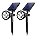 InnoGear Upgraded Solar Lights 2-in-1 Waterproof Outdoor Landscape Lighting Spotlight Wall Light Auto On/Off for Yard Garden Driveway Pathway Pool,Pack of 2 (White Light) primary