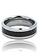 Just Lsy 8mm Tungsten Carbide Rings for Men & Woman Black Carbon Fiber Inlay Wedding Band Comfort Fit
