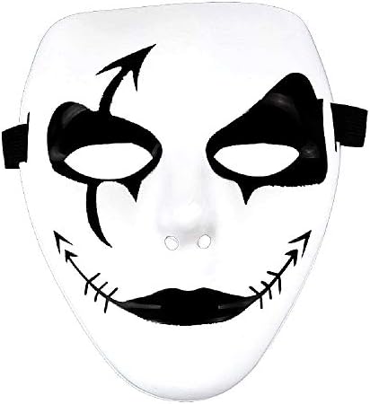 Jabbawockeez Mask - Hip Hop - Street Dance - Ghost - Kiss - Carnival - Halloween - Joker - Pierrot - White - Costume - Fancy dress - Man - Woman - Christmas birthday gift idea - Model 1