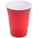 Kitch Red Large Plastic Party Cups Cold Cup Made in USA 16 Ounce 100 Pack