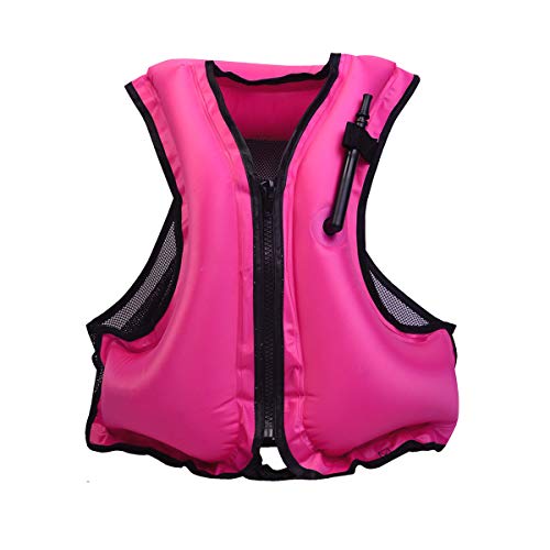 NAXER Inflatable Life Jacket Adult Life Vest for Snorkeling Kayaking Suitable for 90-220 lbs