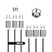 NetDot Gen7 Nylon Braided USB-C Magnetic Fast Charging Cable Compatible with Type-C Smartphone(5ft USB-C/3 Pack Gray)