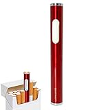 LorWing Mini Electric Lighter USB Rechargeable Windproof Flameless Safety Lighter Portable For Cigarettes With Gift Box ( Red )