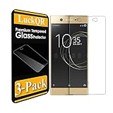 Sony Xperia XA1 Ultra Screen Protector (Only For 6.0 Inch), [3-Pack] [LuckQR]Premium HD Clear Tempered Glass Screen Protector, Anti-Scratch, Case Friendly, Easy Install, Fit For Sony Xperia XA1 Ultra