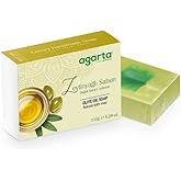 Agarta Handmade Olive Oil Soap Bar – Natural Botanical Cleansing Soap for Skin & Hair Care, Vegan Clean Formula – 5.29 oz