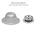 LEKEYE Bathtub Drain Hair Catcher/Stainless Steel Drain Protector/Hair Trap-Silver