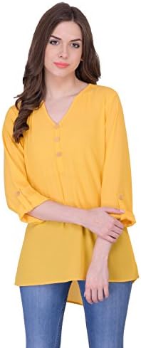 Kansas Original Women's Plain Yellow Full Sleeve Top