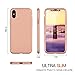 MYRIANN 360TP-RoseGold-01 Dual Layer Textured Ultra Slim Shock Absorbent PC, 360 Full-Body Drop Resistant Protection with Tempered Glass Screen Protector for iPhone X - Rose Gold