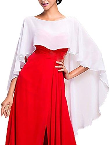 Women Shawl Wrap Wedding Capes Sheer Chiffon Shrug for Dresses Cover Up