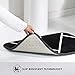 Pragovle Memory Foam Bath Mat Non Slip Absorbent Super Cozy Velvet Doormat for Bathroom and Livingroom Rug Carpet (16X24inch, Black Lines)
