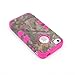 JUSTING@Apple iPhone 5C 3-piece Triple Layer Hybrid Real Tree Camo Hybrid Hard Case Cover (Hot Pink)