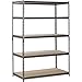 Muscle Rack 5-Shelf Steel Shelving, Silver-Vein, 24 D x 48 W x 72 H