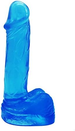 4.5 Inch Handheld Dild-ò With Suction Cup Mini Dild-ò Women Massage Wand,0611-KNVJ-ZRFW-SNQA (Clear Blue)