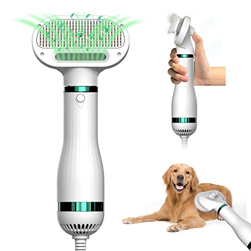 ICECORAL Pet Hair Dryer with Slicker Brush, 3 Heat Settings