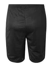 Champion - Pantalones cortos largos de malla con bolsillos para hombre