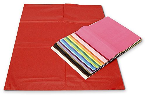 RetailSource XIP001TP1 Tissue Paper, 20 in x 26 in, Assorted Colors Different Colors, 100 Sheets per Pack