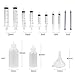 LotFancy 10 Pack Syringe Luer Lock with 14ga 18ga 20ga Blunt Tip Needle and Caps, 1ml 3ml 5ml 10ml 20ml Glue Applicator Syringe for Refilling & Measuring, Oil, E Juice, E Liquid, E Cig, Wood Glue