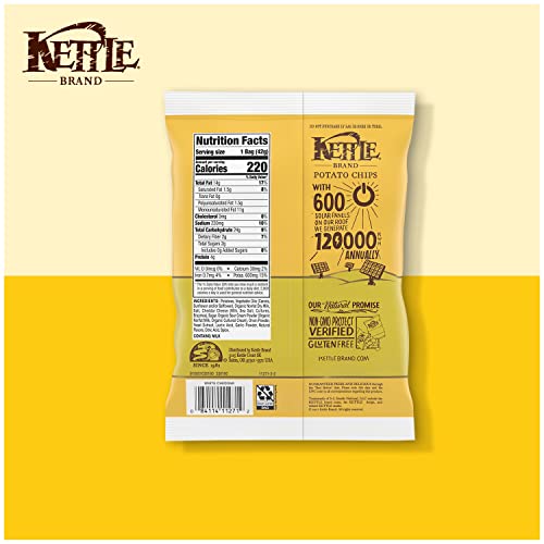 Kettle Brand Potato Chips, White Cheddar Kettle Chips, Snack Bag, 1.5 Oz (Pack of 24) Pricepulse