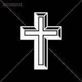 Vinyl Stickers Decal Simple Geometric Cross For Helmet waterproof extend positive powerful direction (14 X 10,1 Inches) Vinyl color White