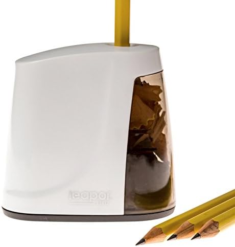 Best Electric Pencil Sharpener - Battery Operated - For Home, Office, Kids, Teachers - White