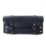 Motorcycle Bags, Saddlebags with Leather Shell, Black Handlebar Bag