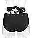 Cocoship Women's High Waisted Cross Straps Bikini Bottom Chic Back Tie Brief(FBA)