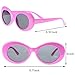 Xgood 10 Colors Clout Oval Goggles Retro Round Lens Sunglasses Oval for Adults, Kids, Large