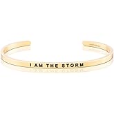 MantraBand Bracelets - Inspirational Engraved Adjustable Mantra Band Cuff Bracelet - Gold color - Gifts for Women