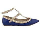 Wild Diva Pippa New Women Pyramid Studded Sandal Ballet Flat Pointy Toe Trends SNJ Shoes
