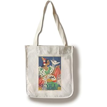 Lantern Press Sevilla (Artist: Maireles) Spain c. 1952 - Vintage Artwork (100% Cotton Tote Bag - Reusable)