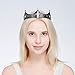DcZeRong Black Queen Crown Women Birthday Crown Girls Birthday Princess Crown Full Metal Tiara Crown