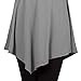 [DRSKIN] Women Handkerchief Hem Long Sleeve Tunic Top (XL, Gray)
