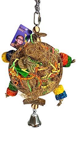 Birds LOVE Coco Crazy Parrot Toy for Medium Birds, Chewing Biting and Foraging Cage Toy