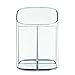 iDesign Clarity Plastic Divided Vanity, Multi-Level Bathroom Accessory Organization, Cosmetic Cup