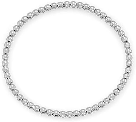 14k Gold 3mm Stretch Bead Pelline Chain 