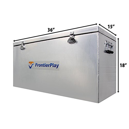 FrontierPlay Aluminum Waterproof Utility Storage Dry Adventure Box Container with a Double Seal (36
