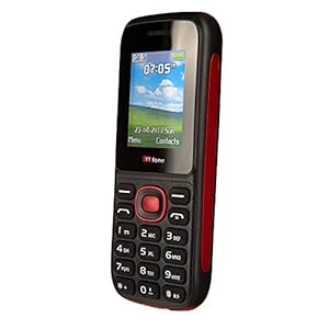 TT120 Dual Sim Cheap Mobile Phone Pay As You Go (O2 bundle with £20 Credit, Red)